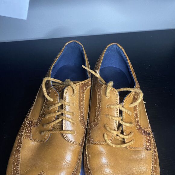 Cole Haan Tan and Blue Oxfords - Picture 5 of 11
